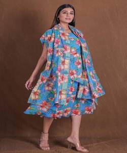 นวมคลุมหน้าสไตล์อินเดียปากีสถานพร้อมทําชุดผ้าฝ้ายผู้หญิงเย็บชุดผู้หญิงที่สง่างาม - Product Image 5