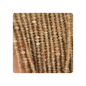 Cuentas Redondas Facetadas al por Mayor, Cuarzo Natural, Piedra Lunar Melocotón con Piedras Preciosas Sueltas para la Fabricación de Joyas, 14 Pulgadas, 4-4.5 mm - Product Image 5