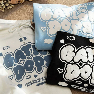 Jersey de algodón liso de primera calidad, sudaderas con capucha personalizadas de gran tamaño básicas transpirables para hombres, ropa de calle de moda de peso pesado - Product Image 6