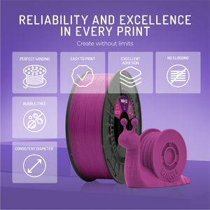 Filament PLA HD WINKLE 2,85 mm 1 kg pour imprimante 3D, tolérance élevée 0,05 mm, compatible lit chauffant 190-230°C, biodégradable, impression facile - Product Image 4