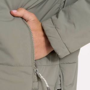 Chaqueta acolchada aislada de manga larga ajustada de gran tamaño para mujer, cremallera frontal, bolsillos de mano, logotipo bordado personalizado - Product Image 4