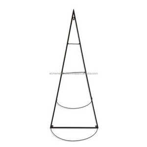 Perchas para árboles de Navidad en metal con forma de triángulo y diseños de Jingle perfectos para una elegante decoración del hogar y exhibición de vajilla - Product Image 4