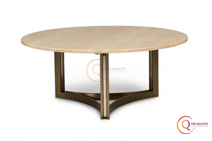 Paire élégante La table basse en bois beige Bases élégantes de Mettalic pour les espaces de vie modernes. - Product Image 4