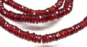 Hạt đá Garnet đỏ Mozambique, đá quý tự nhiên dạng bánh xe, mặt cắt nhiều cạnh, kích thước 5-6mm, chất liệu thạch anh và ngọc bích - Product Image 6