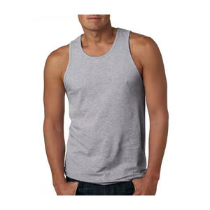 Cómoda prenda sin mangas de mezcla de algodón perfecta para el verano y la camiseta sin mangas de estilo de vida activo para hombres diseñada para uso diario - Product Image 3