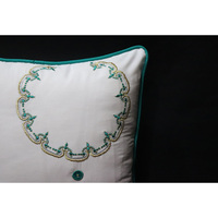Housse de coussin carrée en coton tissé moderne, douce et confortable, brodée, pour la maison et l'hôtel, antibactérienne et écologique