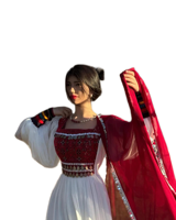 Robe longue Anarkali bohème vintage ethnique pour femmes afghanes en mousseline de soie, éco-responsable, taille naturelle, manches longues, détails boutonnés