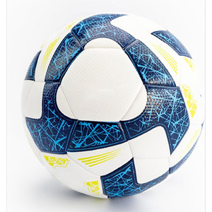 Professional Size 4 <b>Soccer</b> Ball – White Blue Design, Premium PU Cover, High Air Retention, Match & Training Football - Product Image 1
