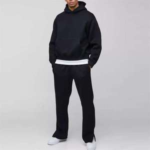 Top Premium Quality Oversized Men Pullover Sudadera con capucha y pantalones de chándal Set Gym Winter Chándales para hombres - Product Image 4