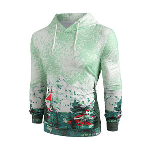 Sweats à capuche de sublimation manches longues avec logo personnalisé et imprimé pour hommes quantité minimale de commande bas grande taille - Product Image 1