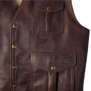 Chaleco de Cuero para Hombre, Transpirable, Abrigado para Invierno, Servicio OEM, Diseño Personalizable, Precio Razonable - Product Image 3