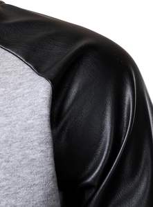 Chaquetas de béisbol Varsity Letterman personalizadas para hombre, chaqueta deportiva de estilo universitario con mezcla de algodón, abrigo de bombardero, Mangas de piel sintética - Product Image 4