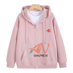 Wholesale High Quality Drop Shoulder Twill Lining Long Sleeve Heavy Cotton <b>Zip</b> up <b>Hoodies</b> With <b>Pockets</b> for Men - Product Image 2