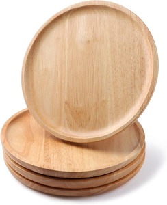 Plato de madera esmaltado blanco - Product Image 6