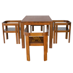 Conjunto de Mesa y Sillas de Comedor para Jardín con Estructura de Madera de Teca y Diseño Contemporáneo Duradero para Muebles de Comedor Japón - Product Image 2