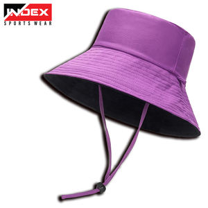 Chapeaux seau compressibles unisexes de luxe Designer réversible avec couleur noire Logo sur mesure Marque privée pour les scènes de pêche décontractées - Product Image 4