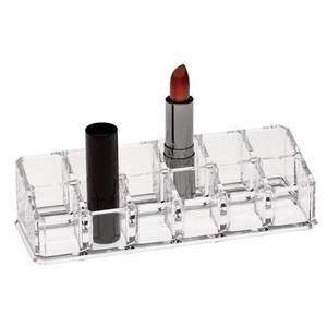 Elegante organizador de cosméticos acrílico, soporte de mesa pequeño, organiza cuidadosamente tus elementos esenciales de belleza, incluidos lápices labiales y esmalte de uñas - Product Image 5