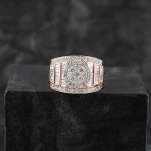 Bague de fiançailles hip-hop personnalisable pour homme en argent sterling 925 avec diamant moissanite taille ronde et sertissage à griffes pour mariage - Product Image 1