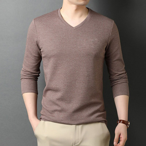 <b>Men's</b> Vintage <b>Animal</b> Print Slim Fit Long Sleeve Anti-Wrinkle Dobby Fabric Silk/Cotton T-Shirts High Quality Export Goods - Product Image 1