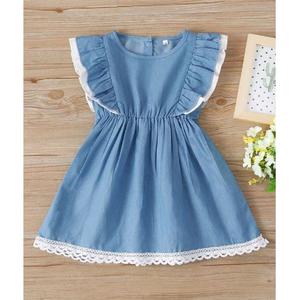 Robe de princesse en tricot pour filles, motif Floral, respirant, sans manches, haute qualité, prix de gros - Product Image 3