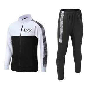 Men's Comfortable Polyester Soccer Training Tracksuit Breathable Activewear Full Zip Customisable Logo Pockets Wholesale Blank - Product Image 1