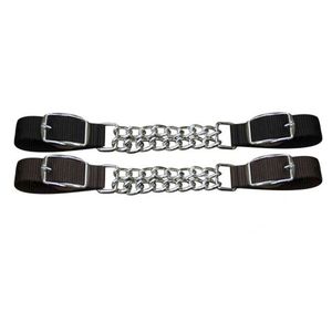 Correa de Cuero Genuino Ajustable Estilo Western con Cadena de Eslabones, Extremos de Cadena Dobles, Herrajes de Acero Inoxidable, Personalizable para Equitación - Product Image 1