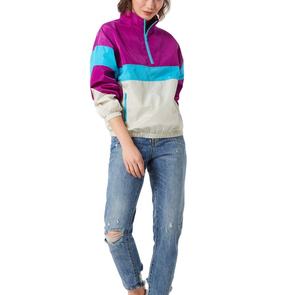 เสื้อแจ็คเก็ตกันลมกันน้ำแฟชั่นลำลองคุณภาพสูง ระบายอากาศได้ดี สีสันตัดกัน น้ำหนักเบา ทรงหลวม ผลิตจากไนลอน สำหรับผู้หญิง - Product Image 3