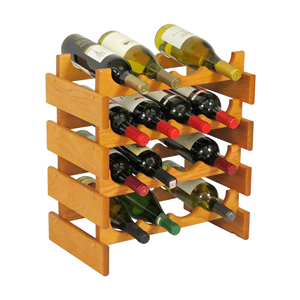 Soporte de madera para botellas de vino, estante de almacenamiento de vino personalizado de Color rojo Natural, decorativo para el hogar, Hotel, restaurantes, 9 Uds. - Product Image 4