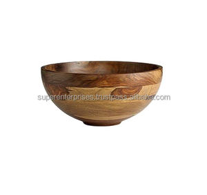 Unique Design Home Decor Kitchenware Item <b>Wooden</b> Serving <b>Bowl</b> Indoor Salad <b>Bowls</b> With Polished and Available Acacia <b>Mango</b> <b>Wooden</b> - Product Image 1