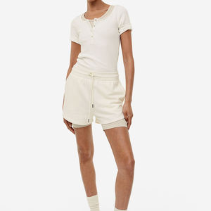 Señoras Summer Club Party Wear Moda Denim Cut Jeans con patrón transpirable Board Shorts Cinturón Decoración - Product Image 1