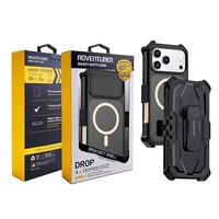 Étui magnétique robuste antichoc 18 Pro avec clip ceinture et étui de rangement, emballage de vente au détail pour coque de protection robuste 2-en-1 pour 14/15/16/17
