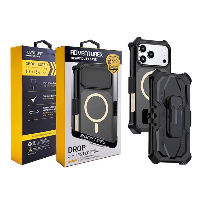 18 Pro Rugged Shockproof Magnetic Case with Belt Clip Holster Retail Packaging for 14/15/16/17 Heavy Duty Cover 2 in 1 Cover