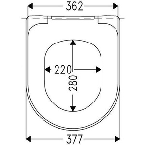 Charnière de siège de toilette HARO SoftClose blanche à encastrer avec tube en acier inoxydable, modèle C4302G - Product Image 2