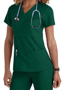 Uniforme Médico de Hospital de Alta Calidad para Mujer, Parte Superior de Enfermería de Algodón y Poliéster Tejido, con Impresión de Logotipo y Talla Personalizada - Product Image 2