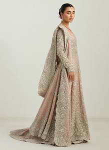 <b>Simple</b> Natural Waist Lace Embroidered Breathable Floor-Length <b>Wedding</b> <b>Dress</b> <b>Long</b> <b>Sleeve</b> A-Line with Veil for Bridal Ceremony - Product Image 2