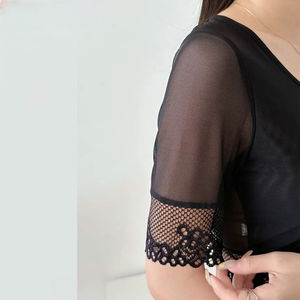 Personnalisé 2025 dames solide haut court t-shirts grande taille vierge recadrée t-shirts à vendre - Product Image 5