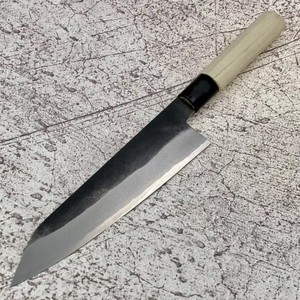 Cuchillo de Chef de hoja de acero al carbono hecho a mano, mango de madera de olivo de forma japonesa con cuchillos de cocina de vaina - Product Image 1