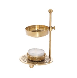 Aluminium Gold Polished Candle Incense Burner Customized Size Round Shape <b>Bakhoor</b> <b>Oud</b> Burner At Good Price - Product Image 4