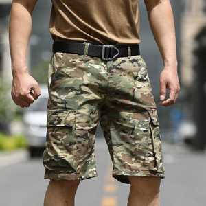 Short cargo de qualité supérieure pour hommes coupe décontractée camouflage randonnée en plein air travail coton short décontracté avec 6 poches - Product Image 1