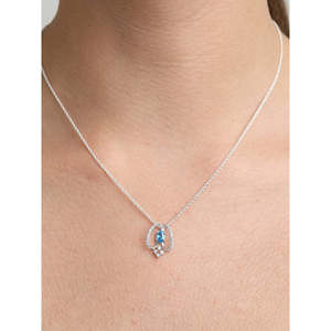 Collar con Colgante Clásico Stella de CLARA, Plata de Ley 925, Diseño de Copo de Nieve con Circonita, Oro Rosa de 18K, para Compromiso - Product Image 6