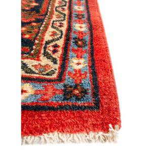 Alfombra de Lana Anudada a Mano Aalam, Estilo Kilim Abstracto con Medallón Rojo y Naranja, Rectangular 9x12, para Entrada del Hogar, para Adolescentes - Paem-479 - Product Image 4