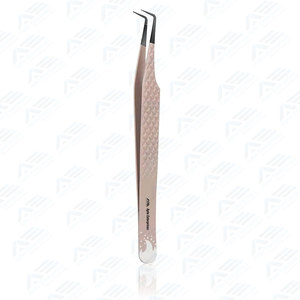 Juego de pinzas para extensión de pestañas Pinzas para pestañas con volumen de punta de fibra con puntas de precisión curvas y en ángulo profesionales - Product Image 2
