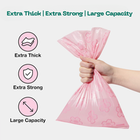 Vente chaude Sacs à déchets biodégradables en PBAT PLA à base d'amidon de maïs Sacs à déchets pour animaux de compagnie portables Mini sacs à litière pour chats Fournitures pour animaux de compagnie