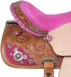 Silla de Montar de Cuero Occidental de Primera Calidad, Juego de Accesorios para Caballo a Juego, Cuero Genuino de Vaca, Silla de Montar de Cuero Natural - Product Image 4