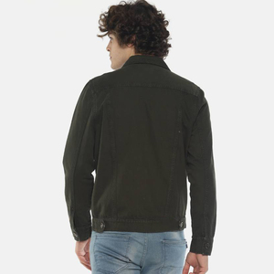 Chaqueta vaquera ajustada de alta calidad para hombre, ropa de calle personalizada con logotipo impreso, estilo informal para invierno - Product Image 3