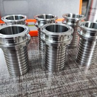 Fabrication de raccords sanitaires en acier inoxydable de qualité alimentaire SS 304 316L avec joint à trois volets et raccord de tuyau