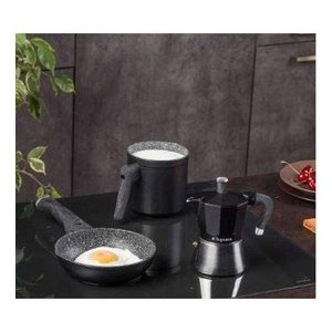 Cafetera Tognana Moka Pot de 3 tazas, de aluminio, para inducción, en cromo y negro - Product Image 2