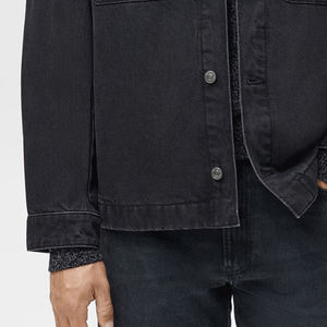 Veste bomber en twill à fermeture boutonnée avec logo personnalisé pour hommes Vestes de haute qualité Collection d'hiver pour hommes Mode - Product Image 3