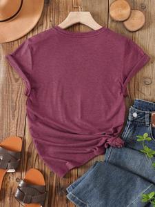 Camiseta estampada Puff para mujer Camiseta estampada Puff con logotipo personalizado para mujer - Product Image 4