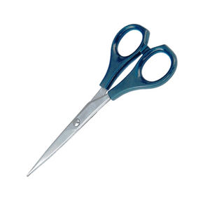 Tijeras de peluquería de acero inoxidable de alta calidad profesional al por mayor mango de plástico hoja afilada peluquería de bajo precio - Product Image 3